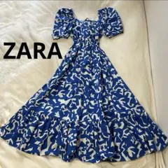 ZARA ザラ　パフスリーブ　ロングワンピース