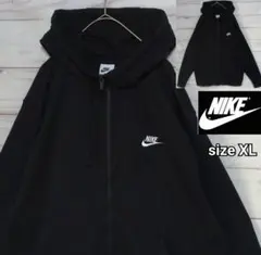 《美品》NIKE 刺繍ロゴ ビッグサイズ フルジップ スウェット パーカー XL