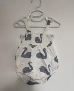 新品未使用】tinycottons 白鳥柄 デニムロンパース 12m - メルカリ