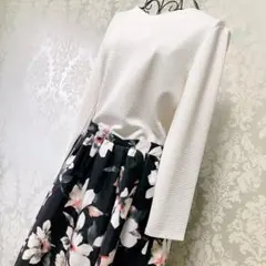 フェリシモイディットIEDIT花柄大人ワンピース★卒業卒園入学入園セレモニーに♪