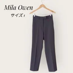 美品★ミラオーウェン　スラックス　М　グレー　ウエストゴム