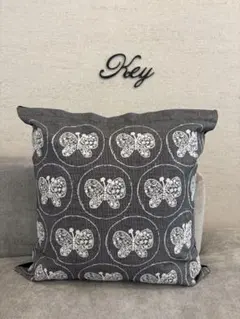 ミナペルホネンハンドメイドクッションカバー★forestwing グレー