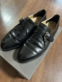 ベ*ン様 USED マグナーニ ダブルチップ 黒 サイズ43 日本人サイズ26