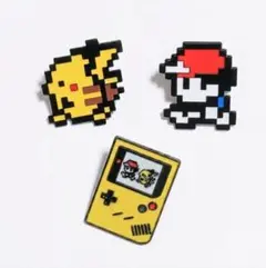 ポケモン ピクセルアート エナメルピンバッジ 3種セット 新品 ドット絵