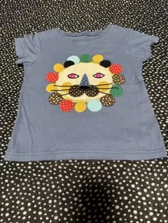 チーキーリーベリーライオン パッチワーク風デザイン Tシャツ ブルーのサムネイル