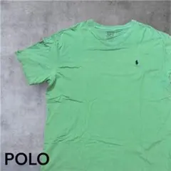 POLO Ralph Lauren Lサイズ　ミントグリーンVネック ワンポイン