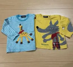 KladSkap長袖Tシャツ 2枚セット 80