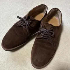ブラウン スエード レースアップシューズ　25.5cm