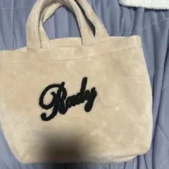 ベージュ フリース トートバッグ