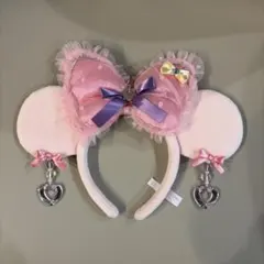 ディズニー ミニー イヤリングカチューシャピンク