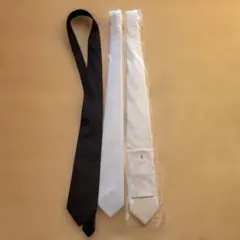 礼服用ネクタイセット 黒 白 ベージュ