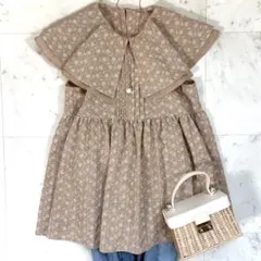 極美品 ロージーモンスター ビッグフリル小花柄チュニック ブラウス 洗える Fのサムネイル