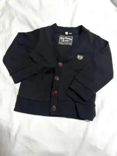 ブラック 前開きカーディガン ボタン付き 90cm