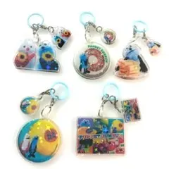 【5個セット】パペットスンスン めじるしアクセサリー 2連アクリルキラキラ