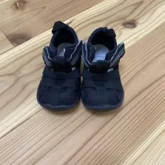 IFME ブラックメッシュサンダル ベルクロ式