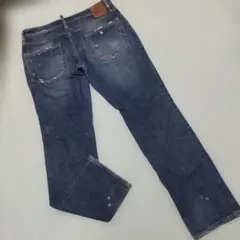 DSQUARED2ダメージ加工ダークブルーデニム