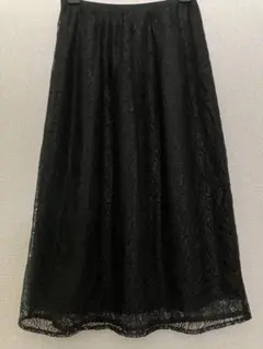 ビューティー&ユース　大人のレーススカート黒Mサイズ