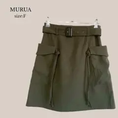 ムルーアMURUA✨美品✨ミリタリースカート　ミニスカ　y2k カーキー　Fのサムネイル