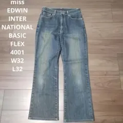 古着 miss EDWIN 4001 フレアデニム ビンテージ加工 W32のサムネイル