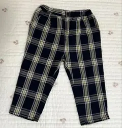プティマイン　100 ネイビー チェック　長ズボン　パンツ