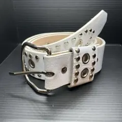 ベルト レディース Y2K ストリート系 ヴィンテージ風 韓国 ホワイト