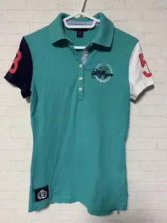 Hilfiger ターコイズ ポロシャツ XS