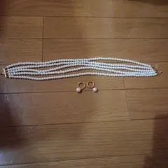 ネックレス　イヤリング　セット売り　パール