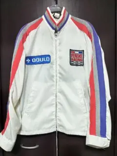 US古着 薄手レーシングジャケット　サイズL　ヴィンテージ　ワッペン