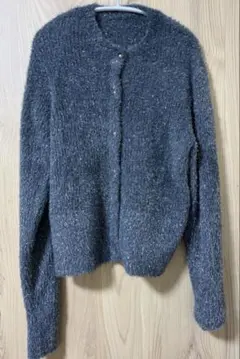 【美品】Te chichi ラメ ニット カーディガン グレー