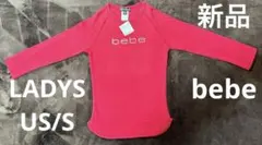新品　bebe ラインストーン　七分袖カットソー★lbe125
