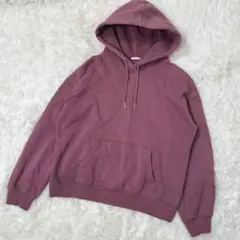 GU ジーユー フードパーカー〔X X L〕裏起毛 ゆったり 上品なワインレッド