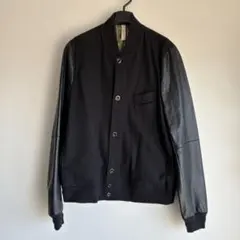 ポールスミスREDEARレザーボタンアップジャケット ブラック