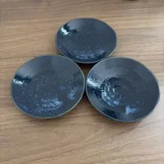 【3枚セット】ニトリ 超軽量丸皿 カルエクレ 12cm 窯変紺 レンジ・食洗機のサムネイル