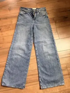 H＆Mワイドレッグデニムパンツ EUR 32ライトブルー