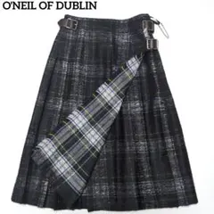 美品　オニールオブダブリン　ウール チェックスカート プリーツ　巻き　US10