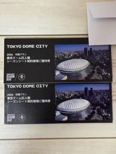 値下げ！東京ドーム巨人戦 シーズンシート契約者優待券　2冊