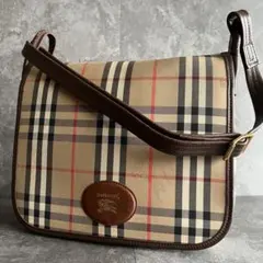 ⭐️バーバリー⭐️ノバチェック シャドーホース ショルダーバッグ ブラウン
