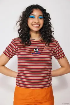 【moussy】Disney ミッキー ミニー ボーダーTシャツのサムネイル
