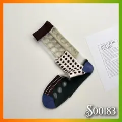 レディースソックス 靴下 個性的 シースルー ドット 水玉 茶色 可愛い 韓国