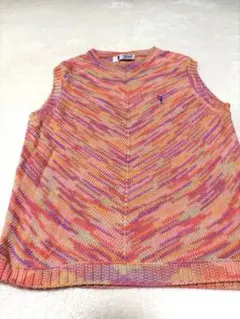 FUKUZO マルチカラーニットベスト