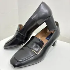 MACKINTOSH LONDON レザーパンプス 24cm 黒 太ヒールのサムネイル