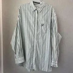 ヘザー ストライプ 長袖シャツ R刺繍