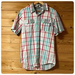 DGK 半袖チェックシャツ マルチカラー ポケット付き ストリート スケート