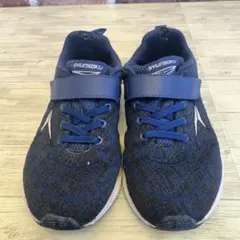 SYUNSOKU ネイビー スニーカー ベルクロ　21.5cm