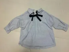 earth music&ecology バックリボンストライプブラウス Fサイズ