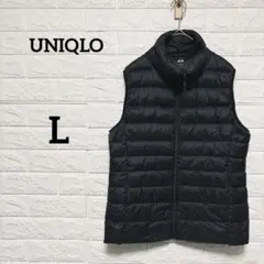 人気【ユニクロ】UNIQLO ウルトラライトダウン　黒　L ダウンベスト　軽量