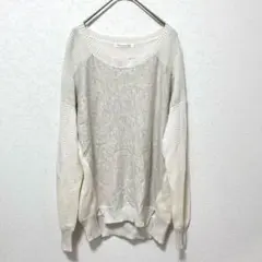 Ciaopanic Typy ニット セーター 白 異素材ドッキング ラメ