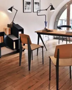 新品2脚セットJean Prouve STANDARD CHAIR 黒 リプロ