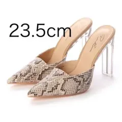 美品❤️ポインテッド ヒール サンダル パイソン