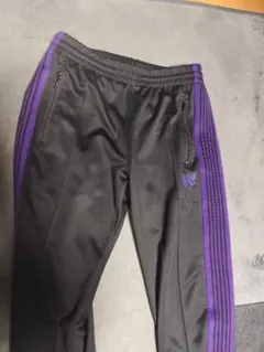 Needles 運動褲 S 直筒 黑×紫